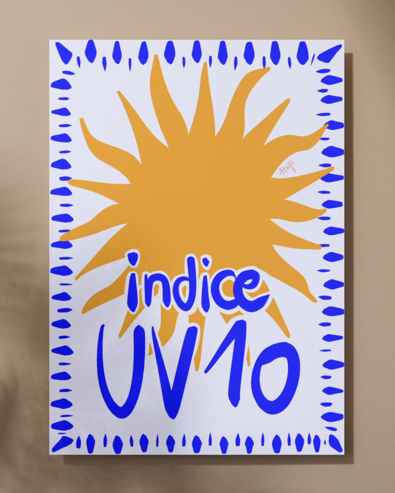Affiche "Indice UV 10"