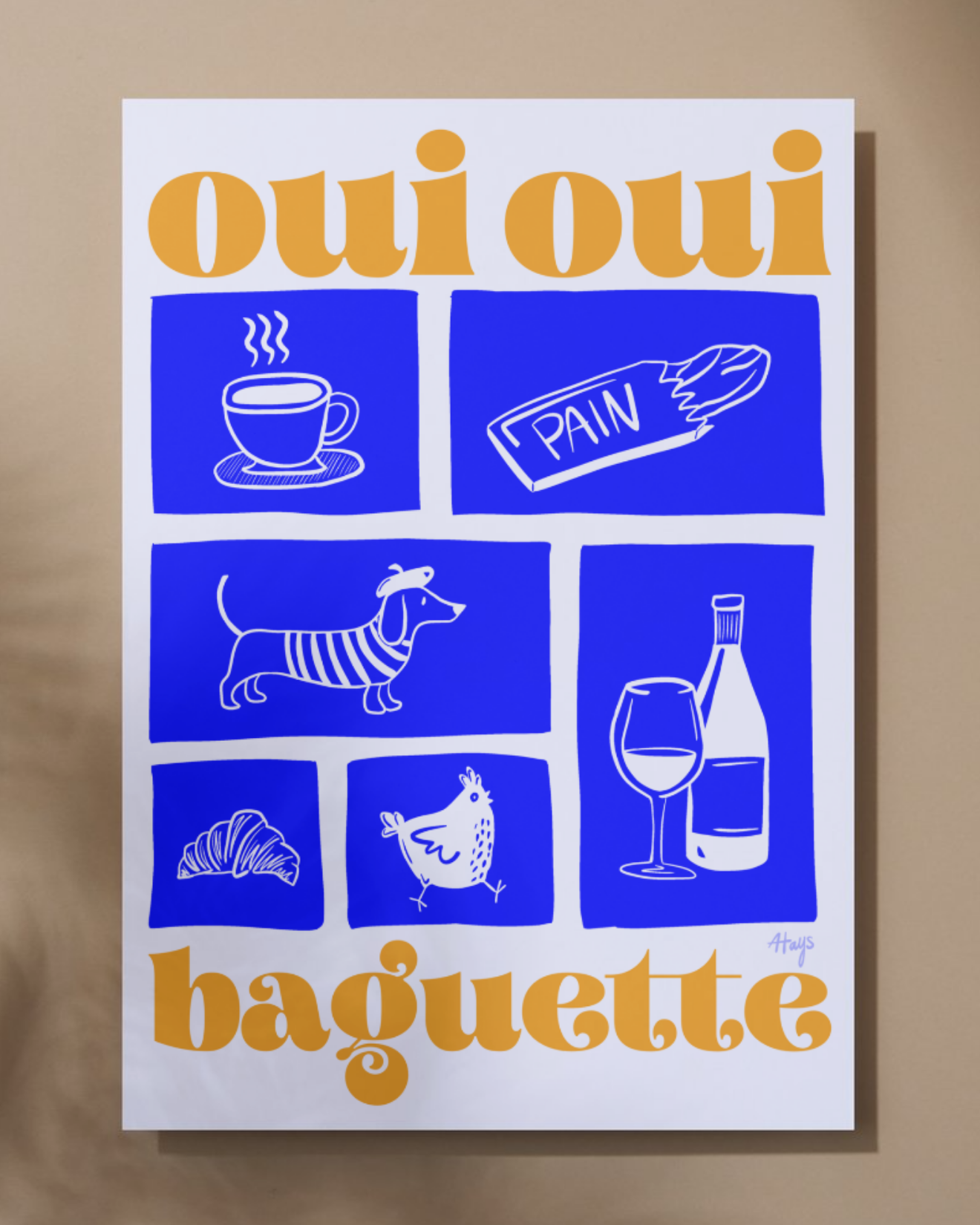 Affiche "OUI OUI Baguette"