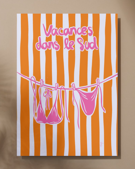 Affiche "Vacances dans le Sud"