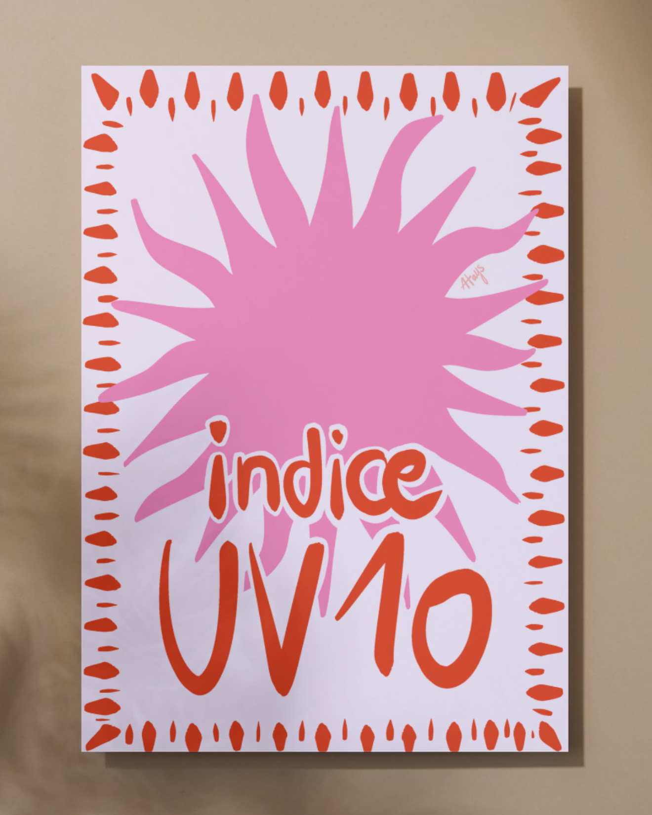 Affiche "Indice UV 10"