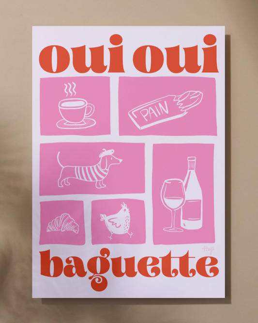 Affiche "OUI OUI Baguette"