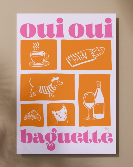 Affiche "OUI OUI Baguette"