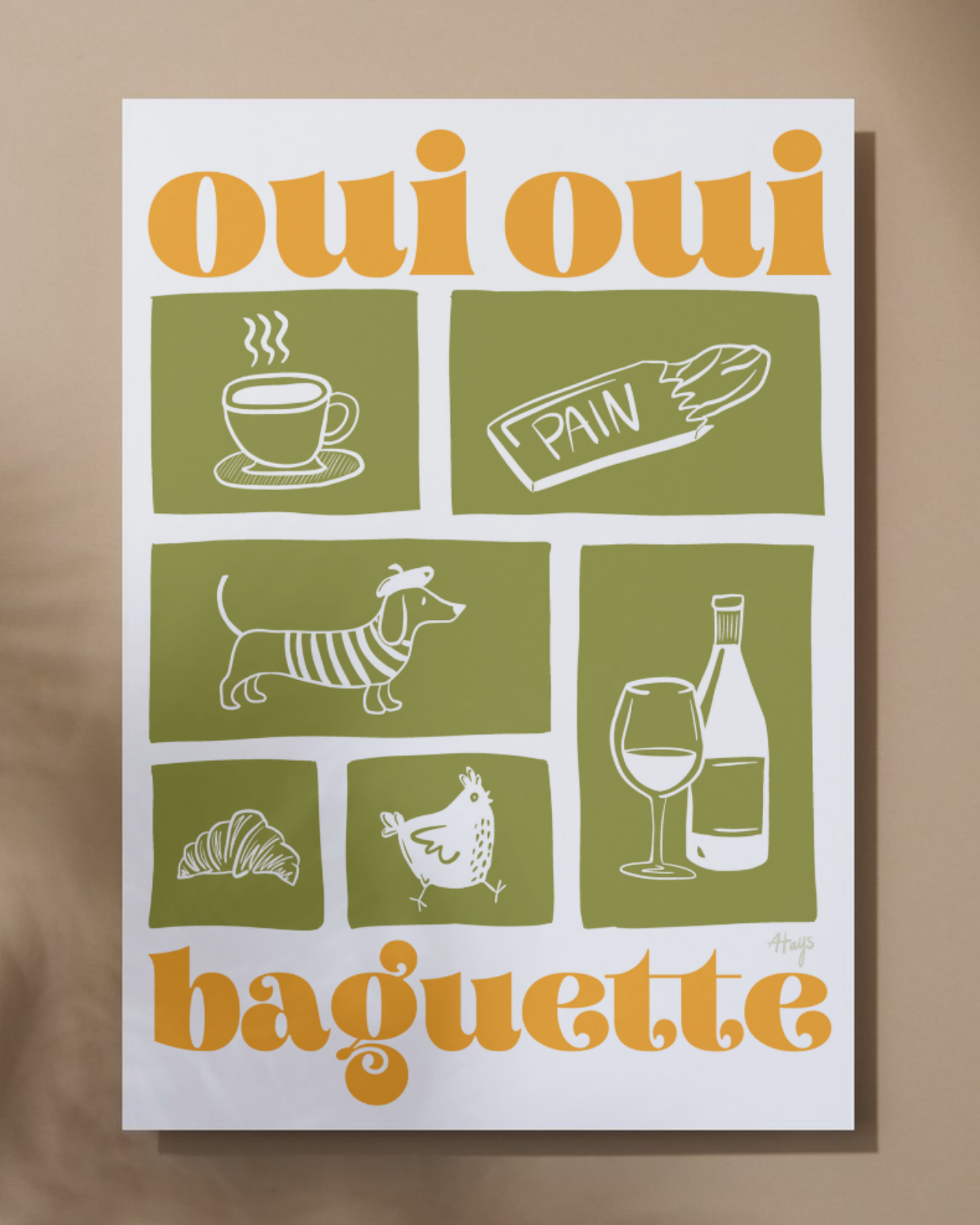 Affiche "OUI OUI Baguette"