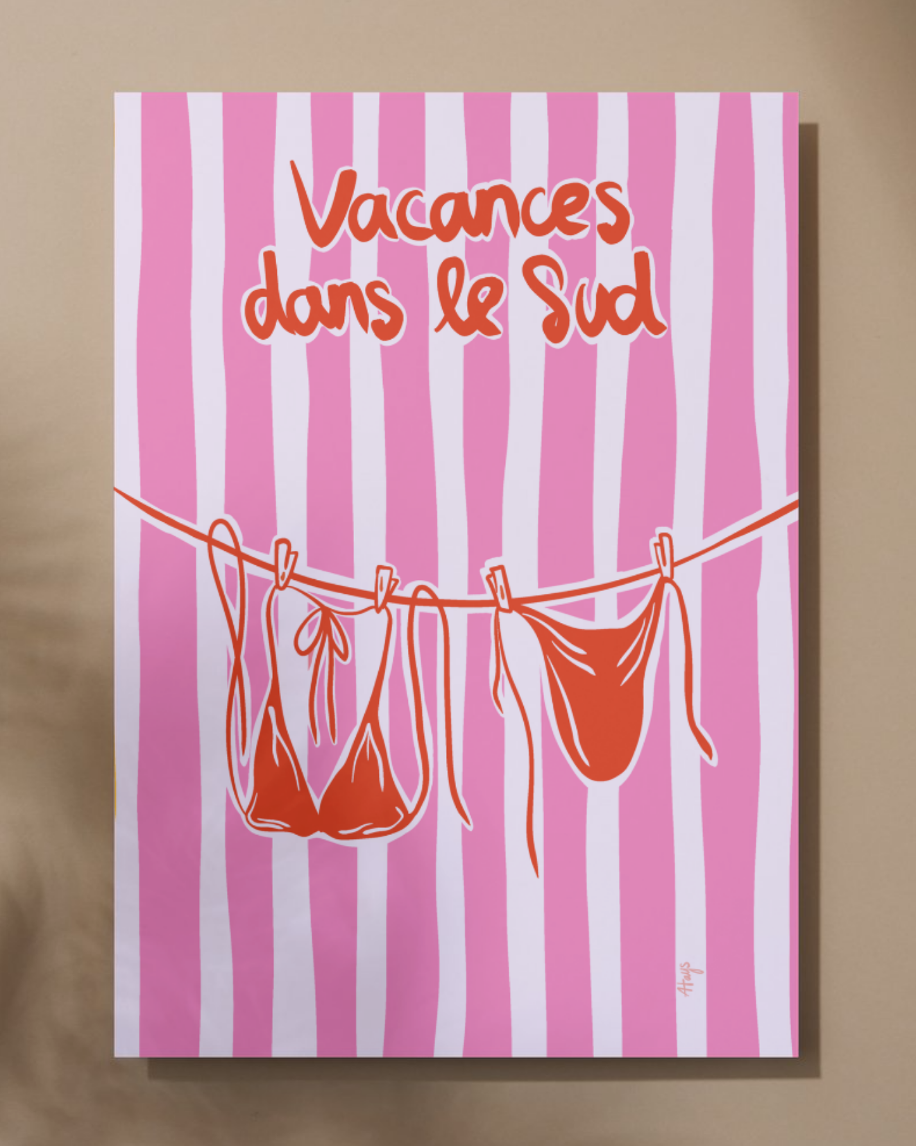 Affiche "Vacances dans le Sud"