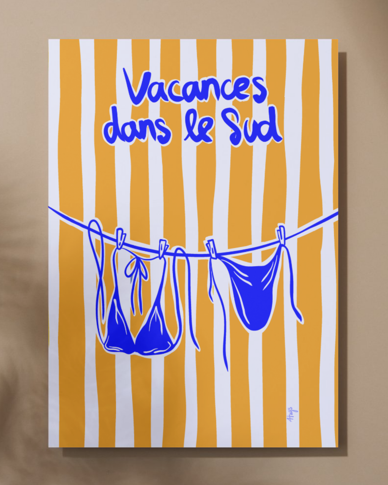 Affiche "Vacances dans le Sud"