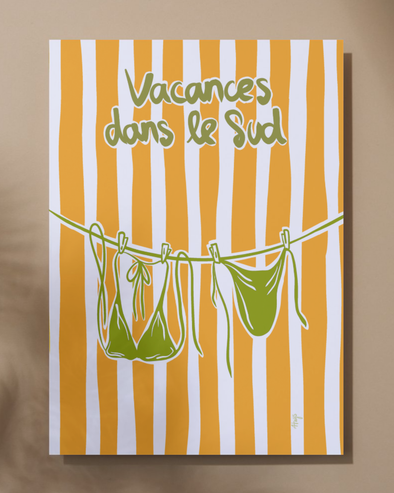 Affiche "Vacances dans le Sud"