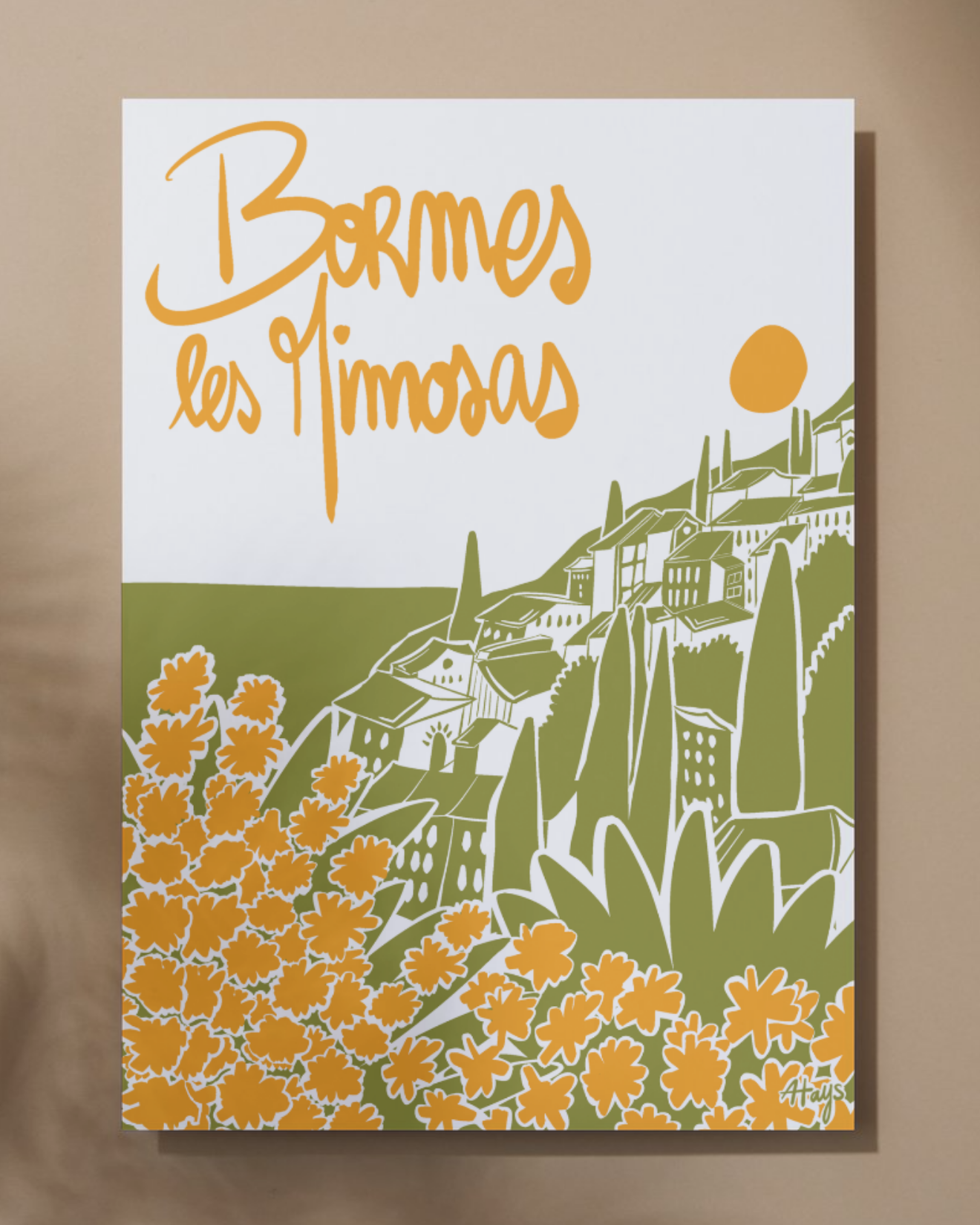 Affiche "Bormes-les-Mimosas"